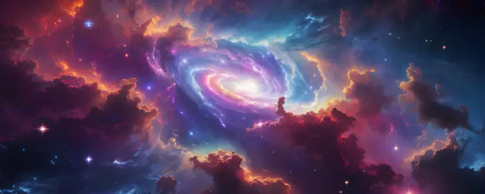 UltraWide 32:9 обои созвездие (3840x1080): галактика, туманность, звёзды, вселенная