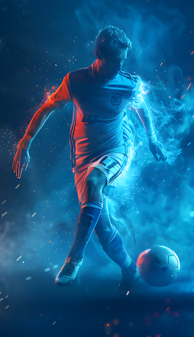Sport wallpapers: football player, player, ball, fire
