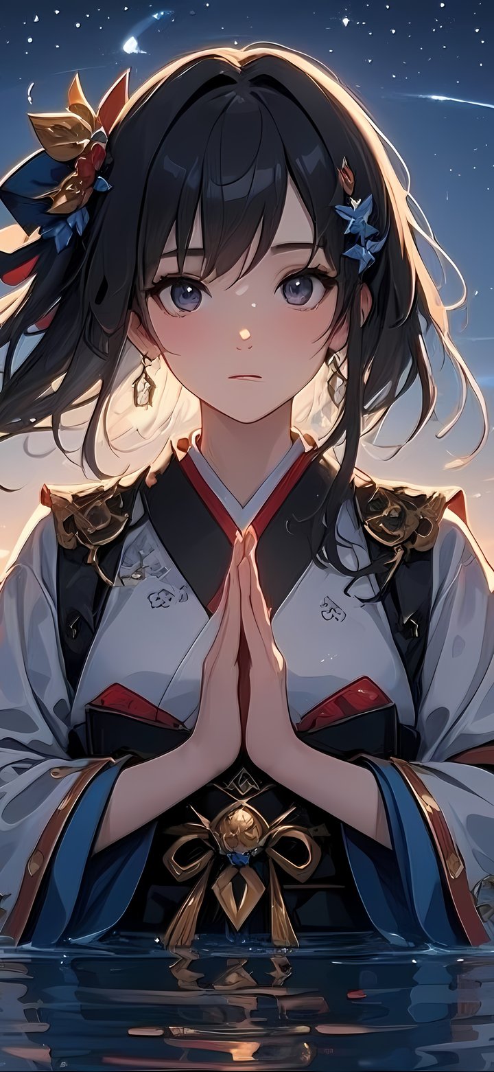 Anime chan in kimano - Wallpapers for Samsung Galaxy A11/A20e/A20/M11, Xiaomi Redmi 9A/9C, POCO C40 in 720x1560 resolution