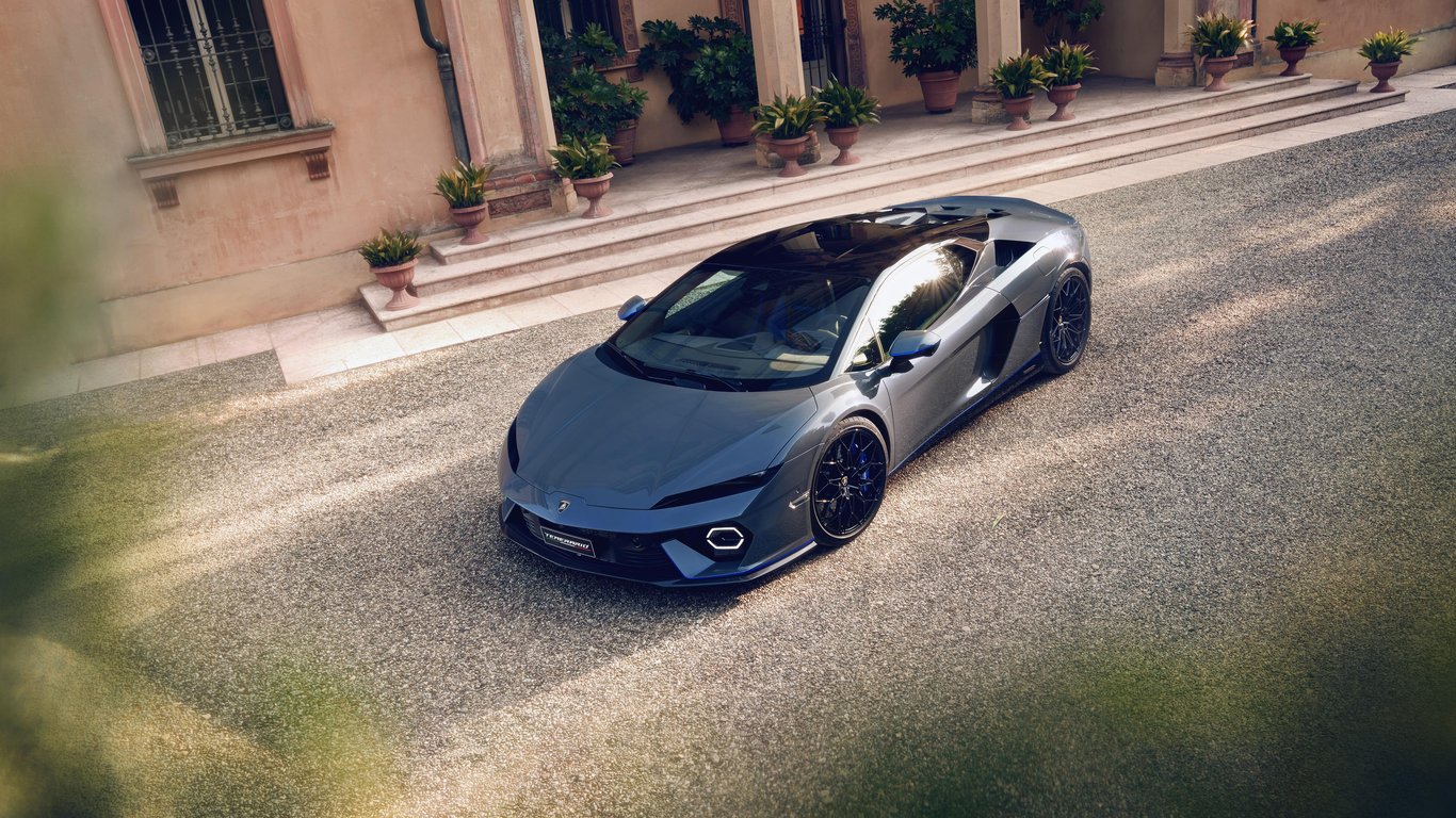 Silver Lamborghini Temerario - Laptop Wallpapers in 1366x768 resolution