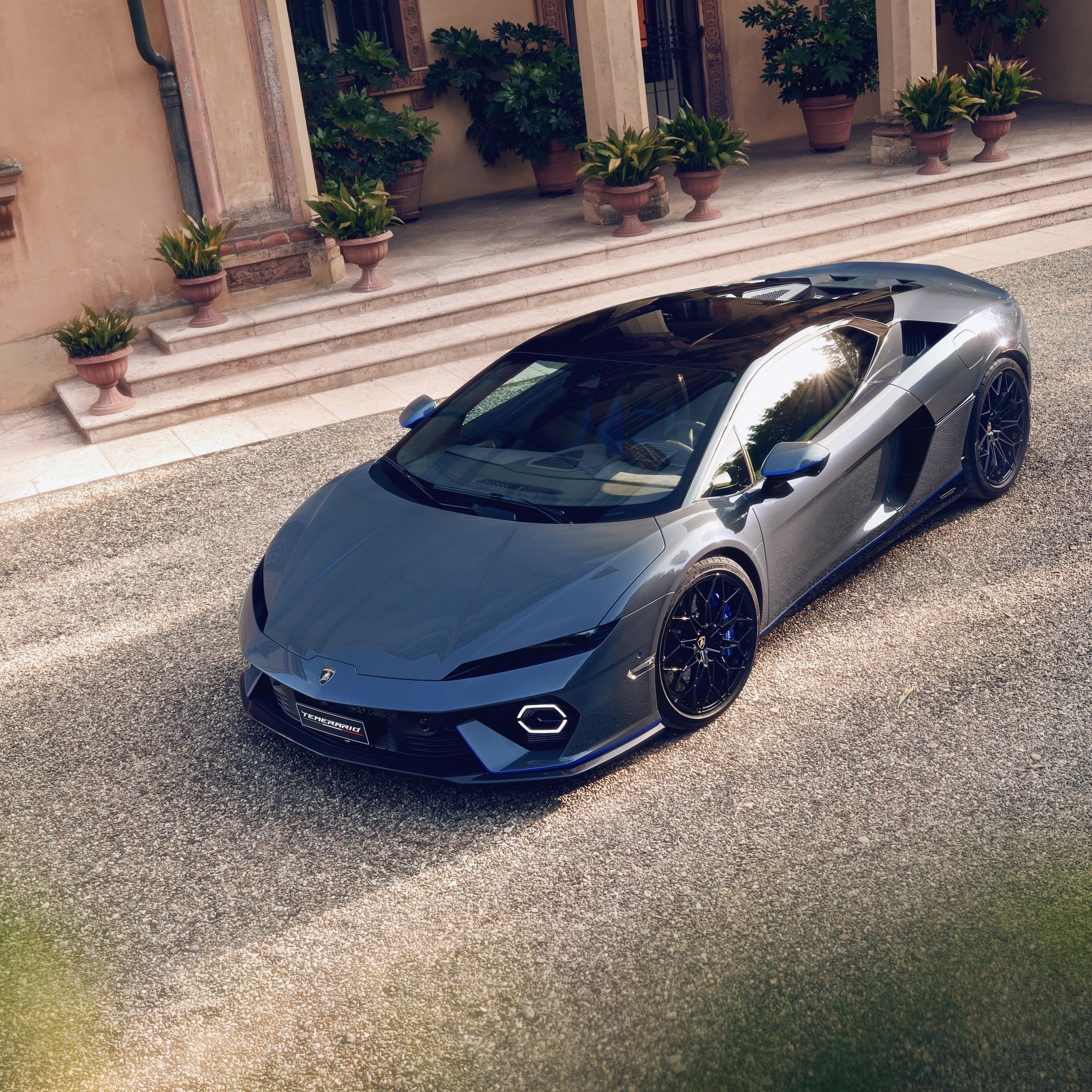 Silver Lamborghini Temerario - Wallpapers for Samsung Galaxy Tab S9+ in 2800x2800 resolution