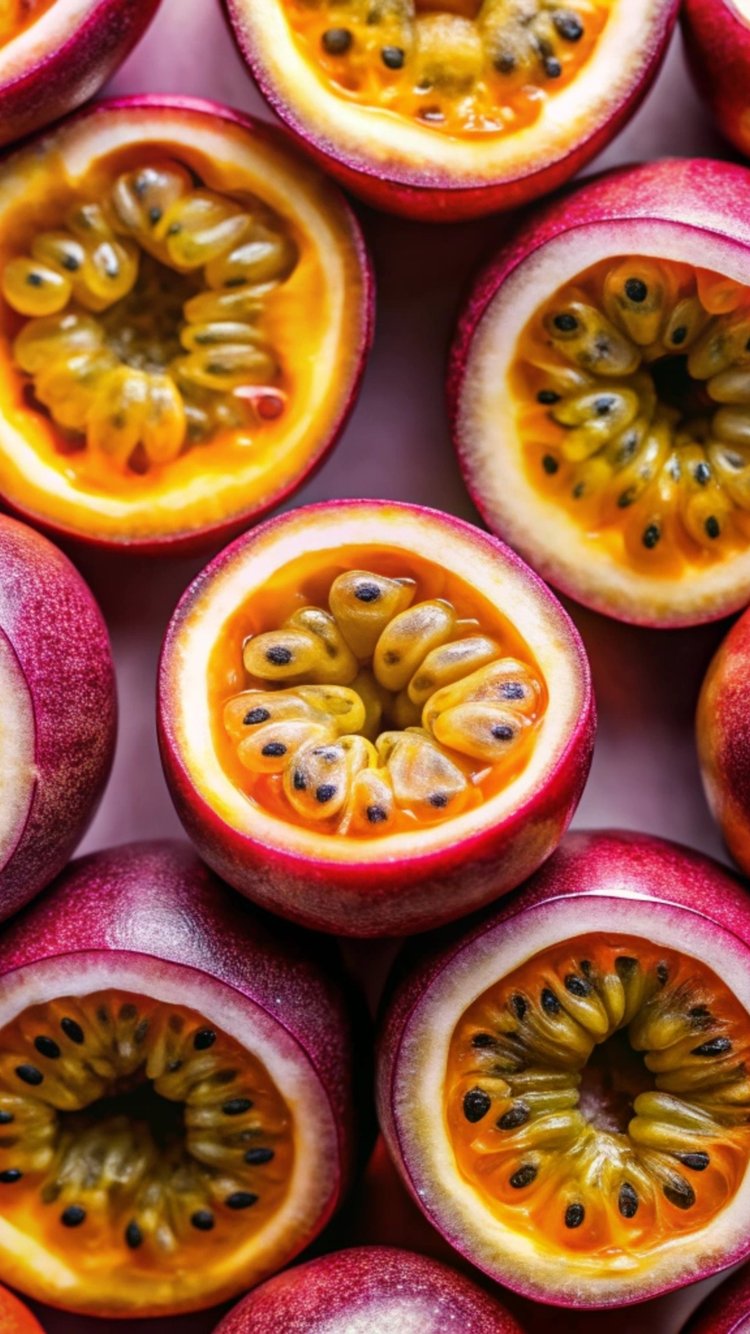 Cut passion fruit - Wallpapers for iPhone 6/6S/7/8/SE2/SE3 in 750x1334 resolution