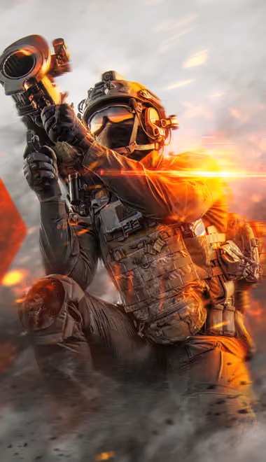 Обои автомат для iPhone 5/5S/5C/SE (640x1136): Battlefield 6, солдат, война, оружие
