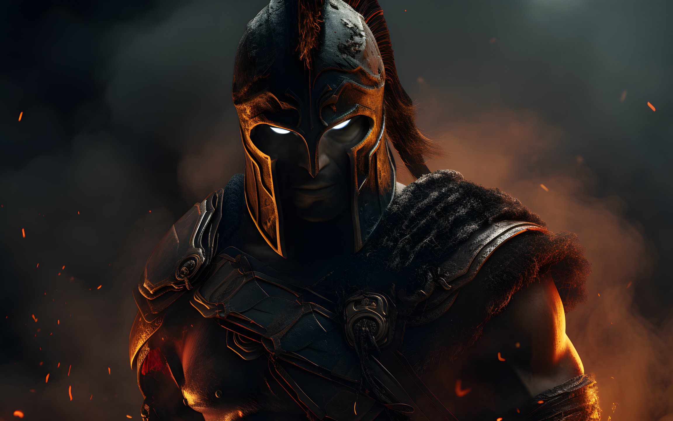 Spartan wearing a traditional helmet - Wallpapers for Apple MacBook 12″ in 2304x1440 resolution