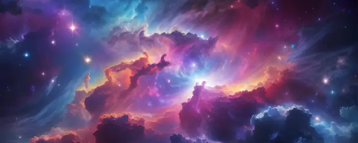 UltraWide 32:9 обои созвездие (3840x1080): туманность, галактика, звёзды, вселенная