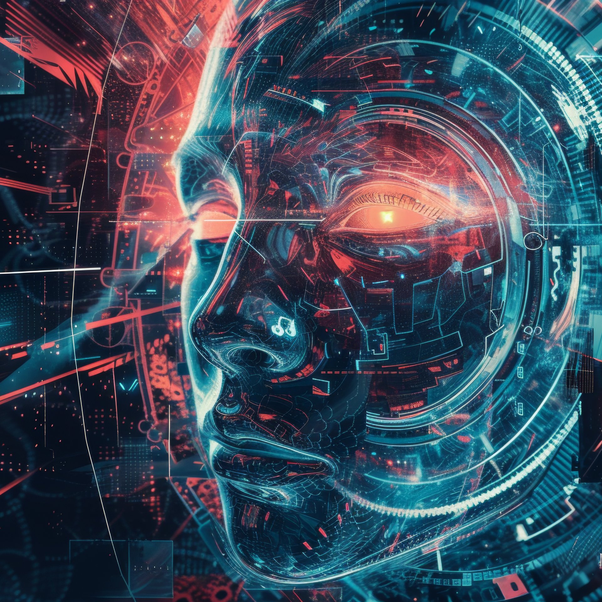 Digital Face Hologram - Wallpapers for Samsung Galaxy Tab in 1920x1920 resolution