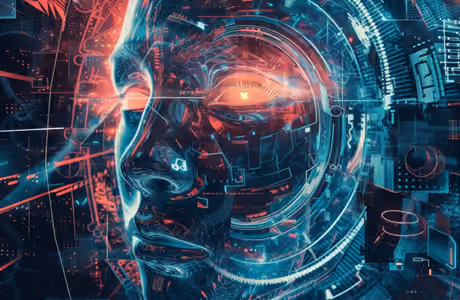 Processor and Microchip wallpapers for iPhone Air (2670x1878): hologram, VR, face, artificial intelligence