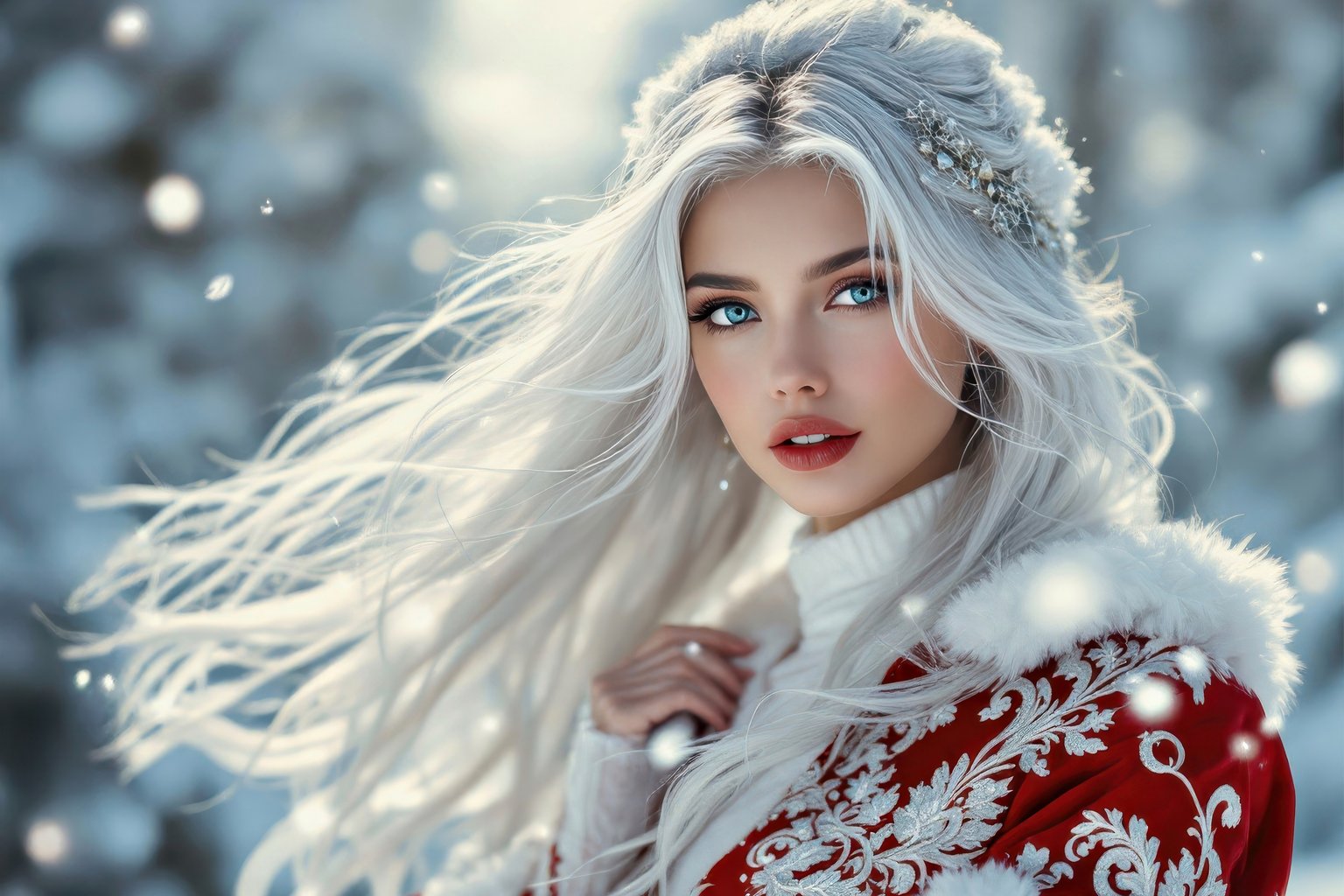 Blonde with a winter suit - Microsoft Surface 12.4″ wallpapers in 1536x1024 resolution