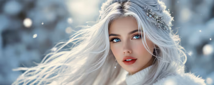 People wallpapers: girl, blue eyes, winter, snowfall