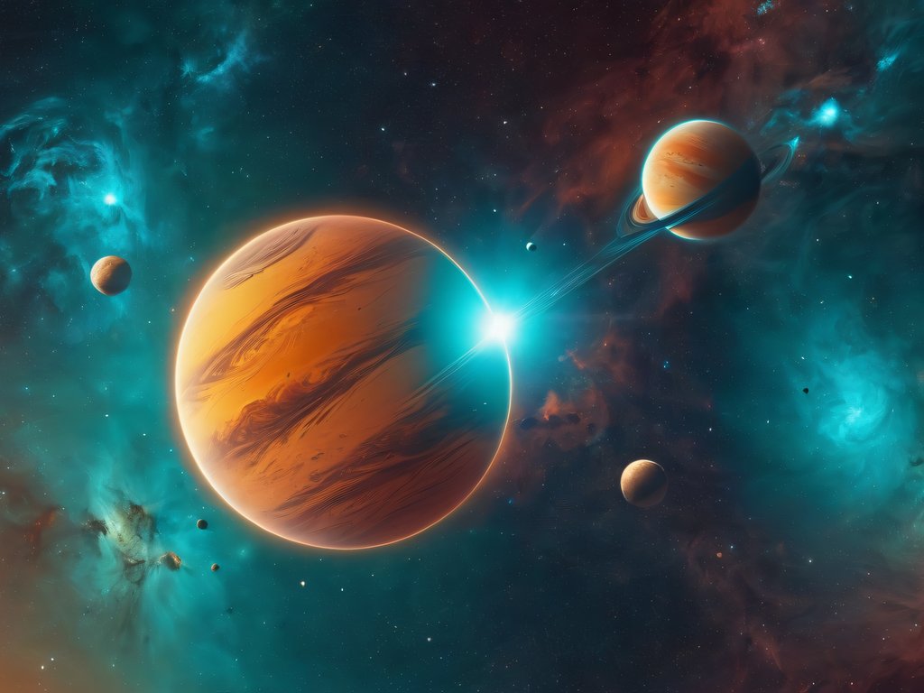 Bright orange planets - XVGA wallpapers in 1024x768 resolution