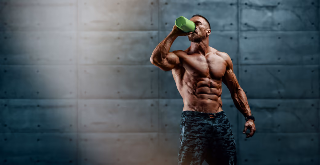 Muscular bodybuilder drinking shake - Wallpapers for Samsung, Honor, Sony in 1080x1920 resolution
