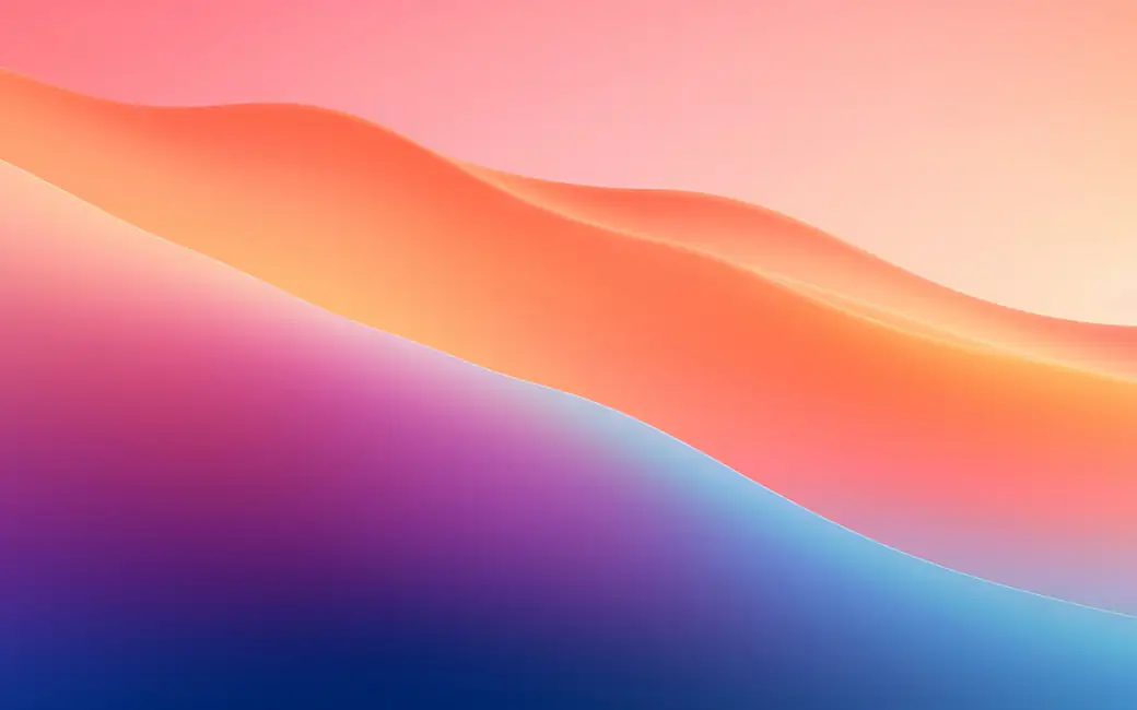 Abstract waves with a gradient — desktop and phone wallpaper, free download