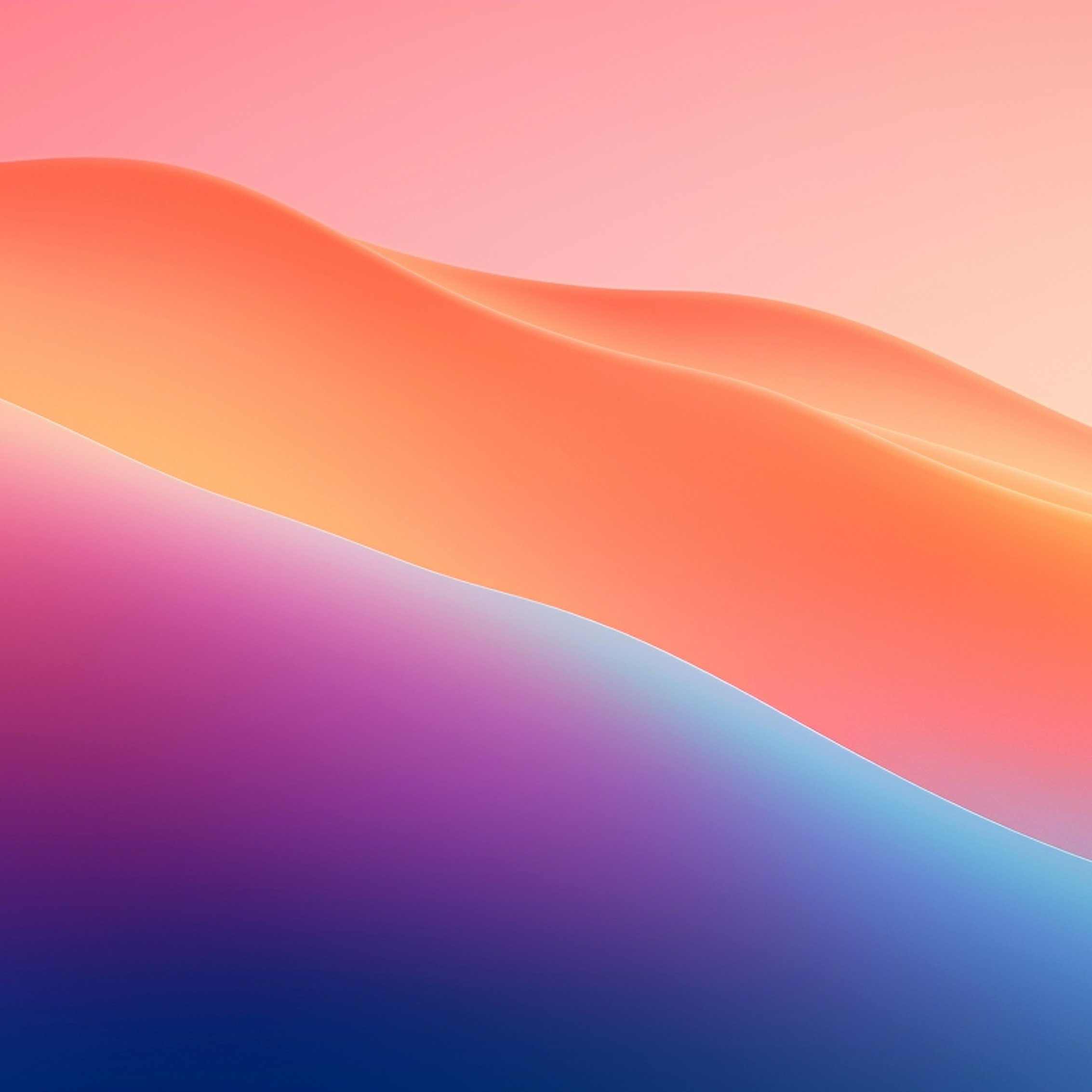 Abstract waves with a gradient - Wallpapers for iPad mini 8.3″ in 2266x2266 resolution