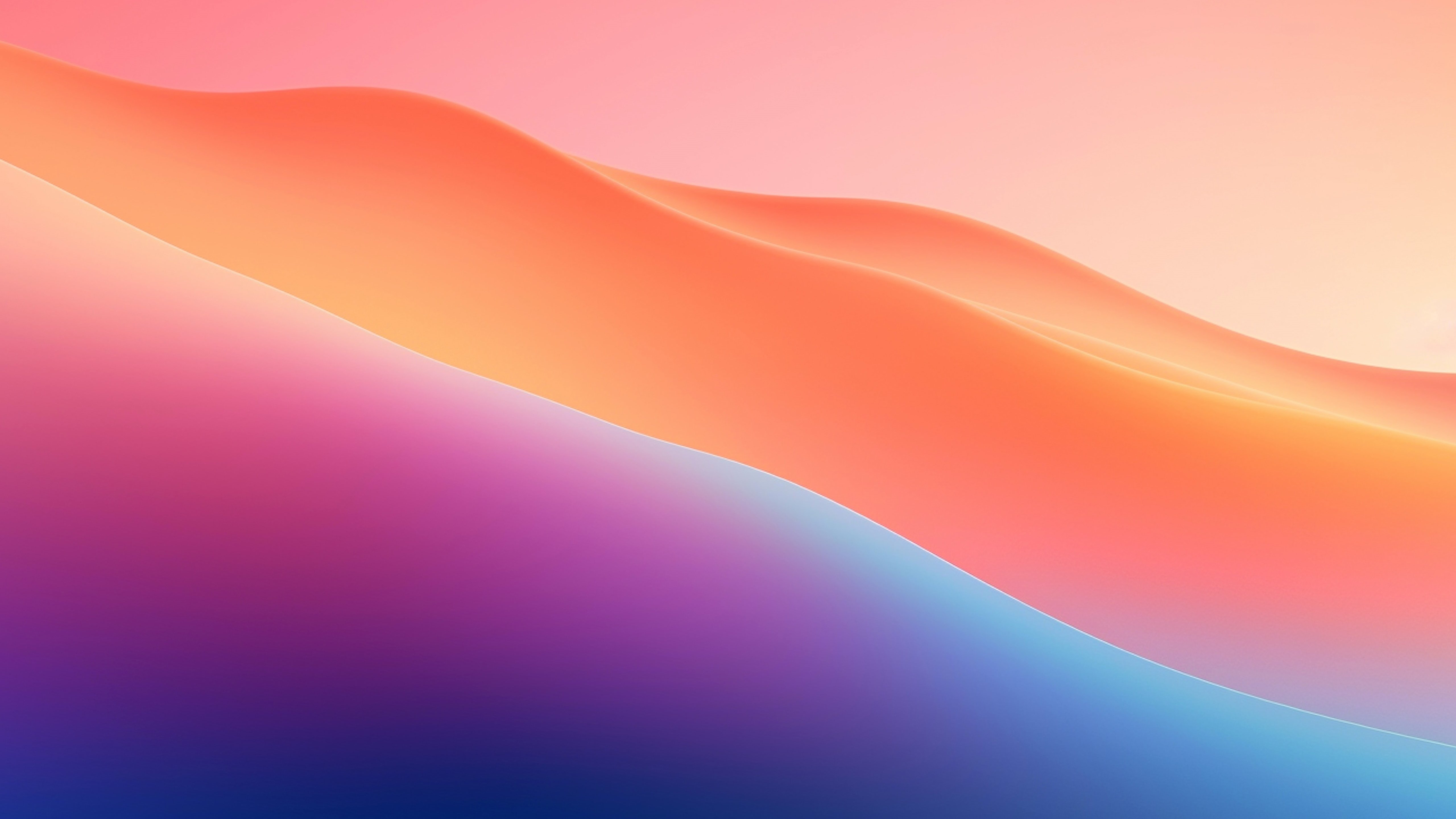 Abstract waves with a gradient - 5K wallpapers in 5120x2880 resolution