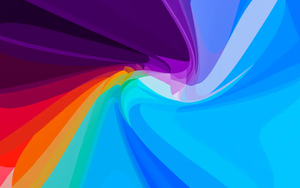 Rainbow abstract vortex — desktop and phone wallpaper, free download