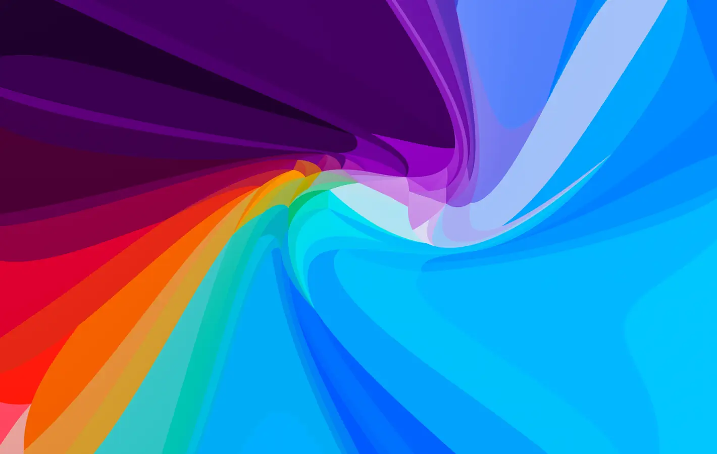 Rainbow abstract vortex — desktop and phone wallpaper, free download