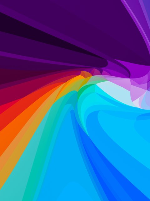 Rainbow abstract vortex - Wallpapers for HTC/BlackBerry in 480x640 resolution