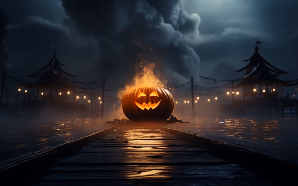 Funny Jack-o-lantern — desktop and phone wallpaper, free download