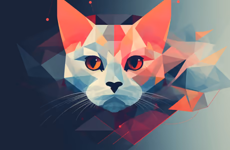 Geometry Wallpapers: cat, low poly, whiskers, eyes
