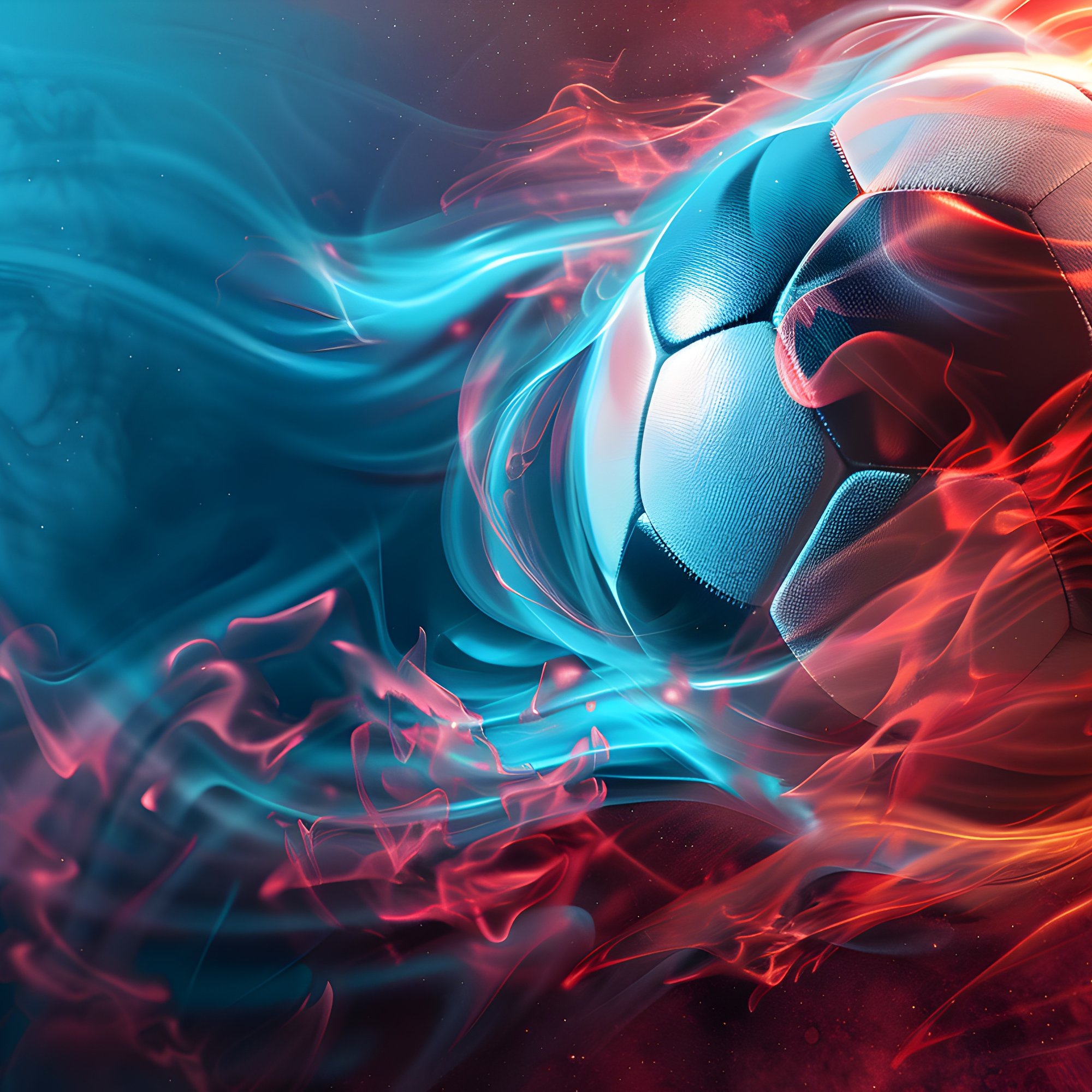 Soccer ball on fire - Wallpapers for Samsung/Xiaomi in 2000x2000 resolution