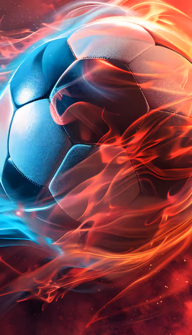 Sport wallpapers: football, ball, fire, energy