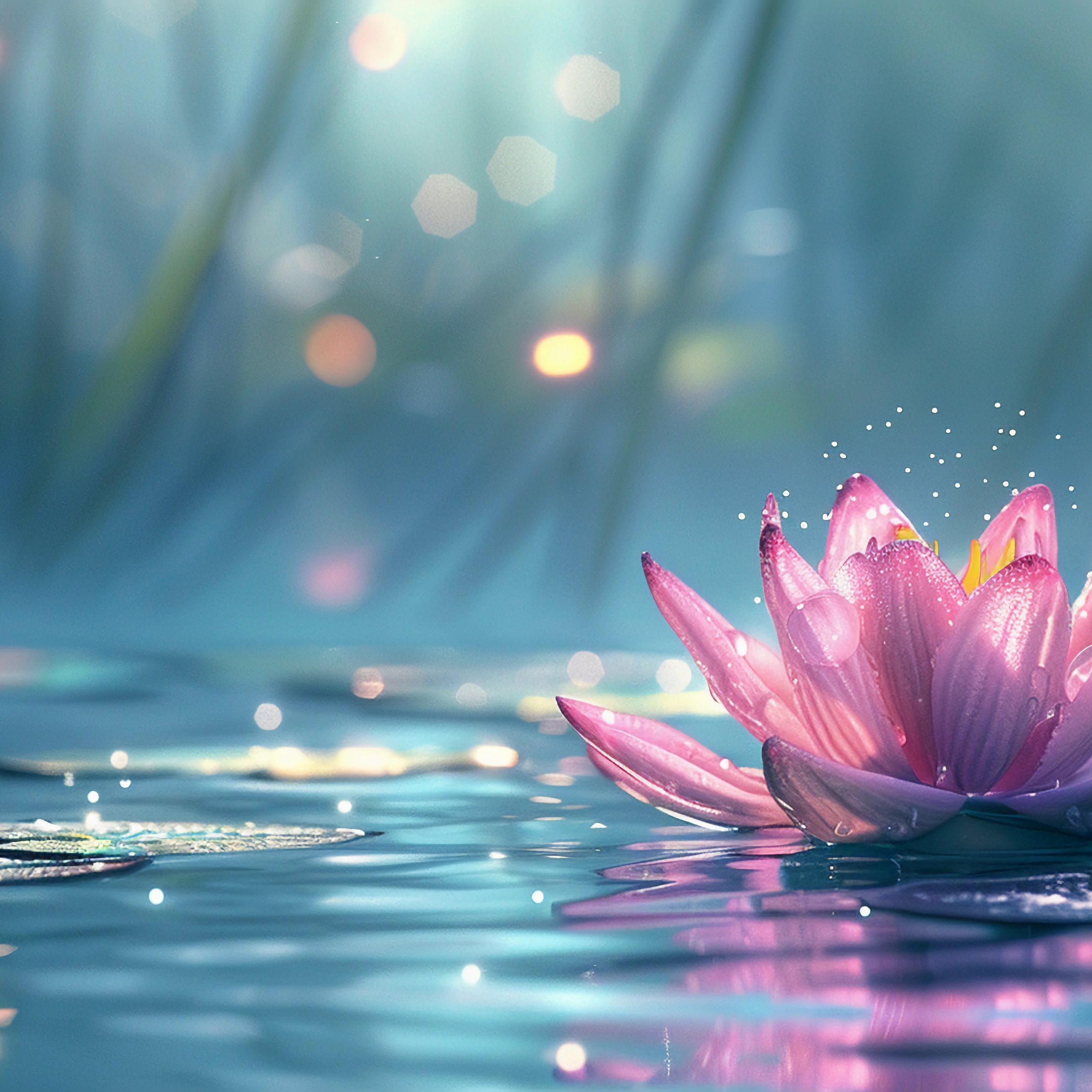Pink lotus on the water - Wallpapers for iPad Pro 11″ in 2388x2388 resolution
