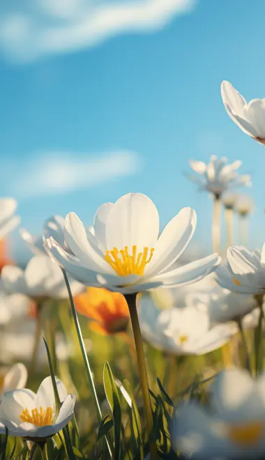 Nature wallpapers: flowers, field, grass, sunshine