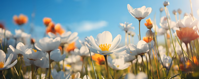 UltraWide 32:9 wallpapers (3840x1080): flowers, field, grass, sunshine