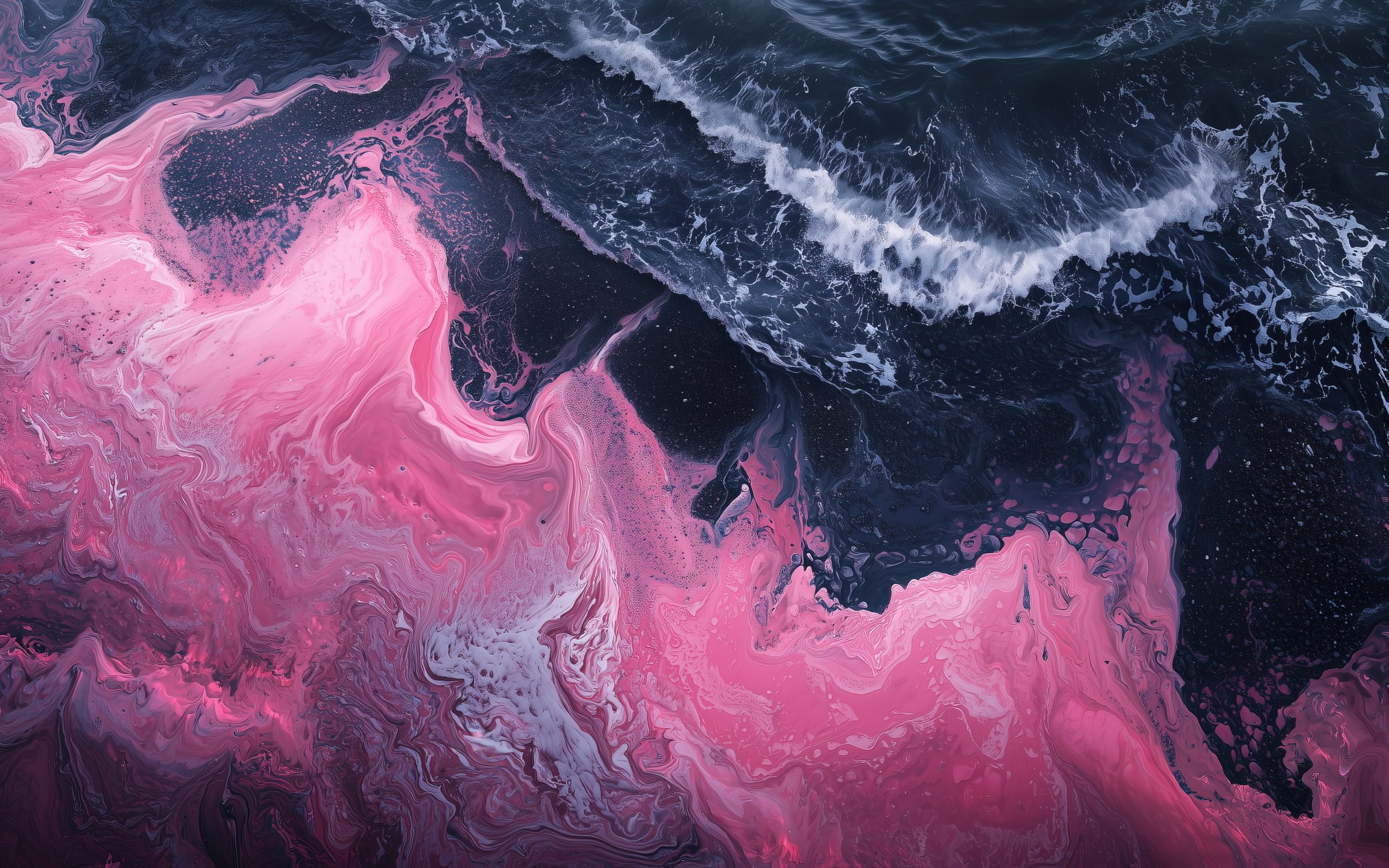 Colored waves of paint - Wallpapers for Apple MacBook 12″ in 2304x1440 resolution