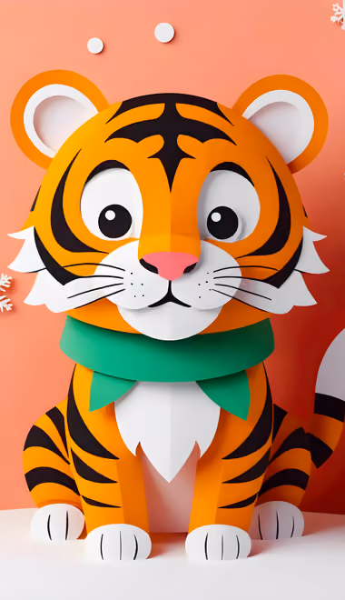 Scarf Wallpapers for iPhone Air (1260x2736): tiger, winter, paper, scarf