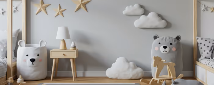 Interior design wallpapers: children's room, minimalism, modern design, cozy