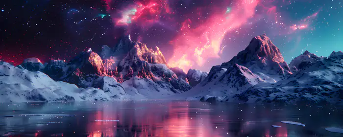 Nature wallpapers: mountains, snow, aurora, lake