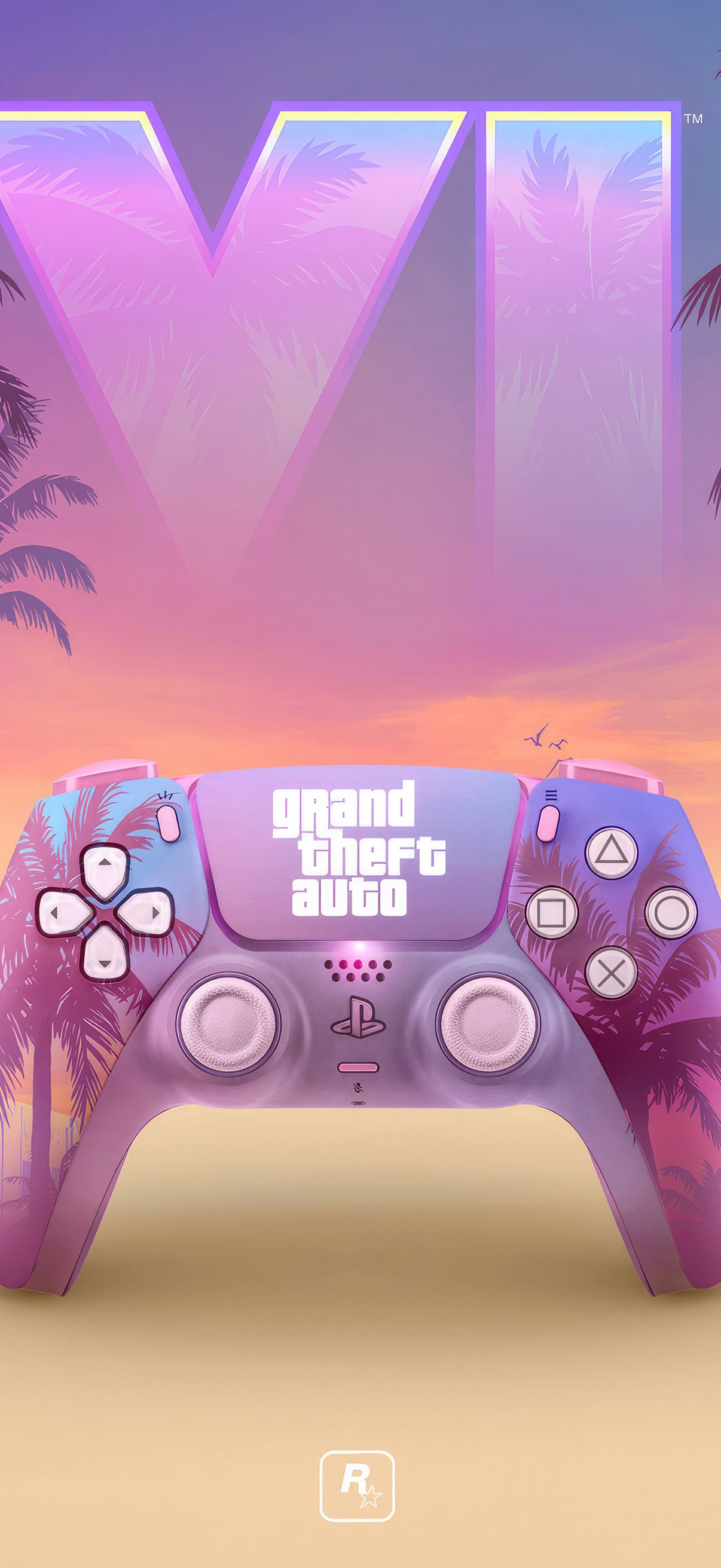 GTA 6 PS5 controller - Wallpapers for iPhone 18 Pro/18/17 Pro/17/16 Pro in 1206x2622 resolution