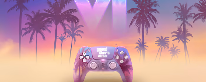 5K2K UltraWide 21:9 обои Playstation (5120x2160): GTA 6, PlayStation 5, контроллер, геймпад