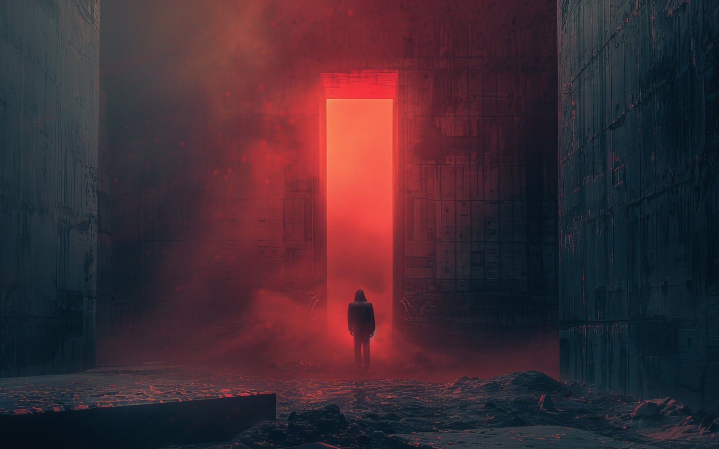 Red portal in the wall - WSXGA wallpapers in 1440x900 resolution