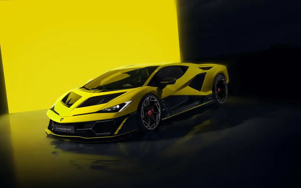 Lamborghini Fenomeno Yellow — desktop and phone wallpaper, free download