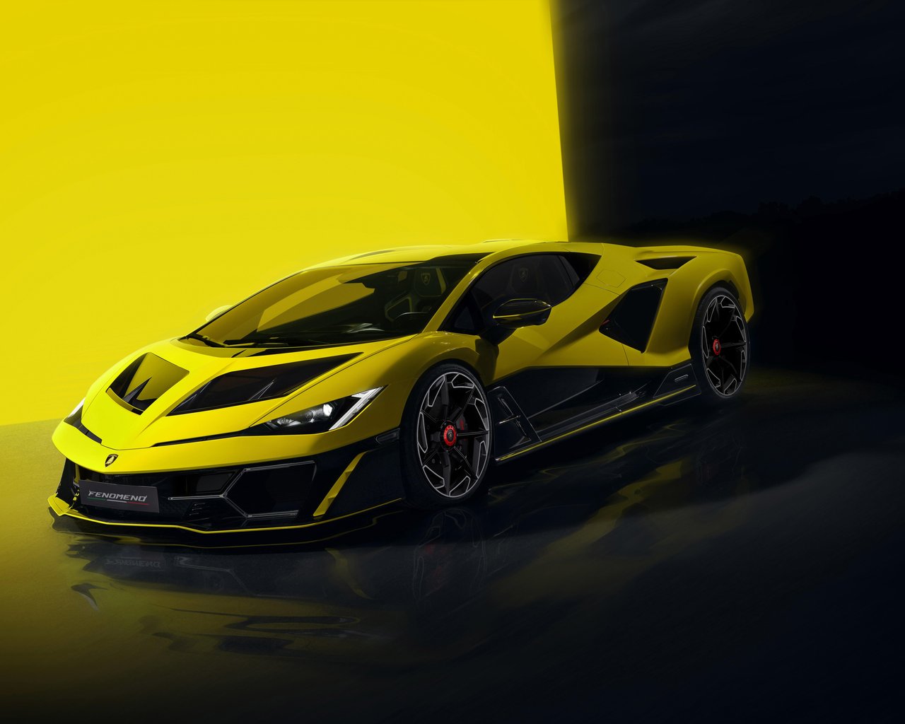 Желтый Lamborghini Fenomeno - SXGA обои в разрешении 1280x1024
