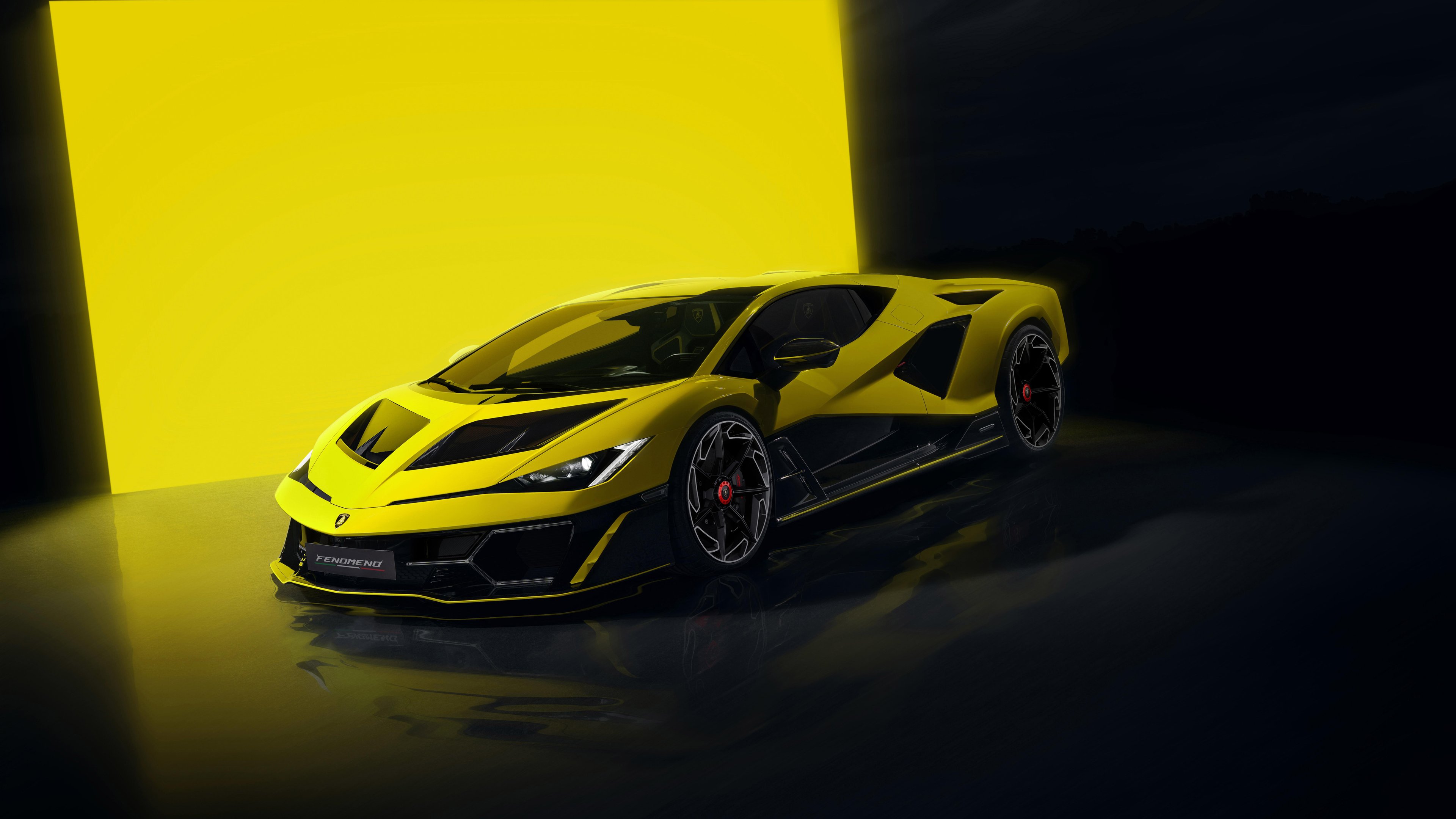 Желтый Lamborghini Fenomeno - 4К обои в разрешении 3840x2160