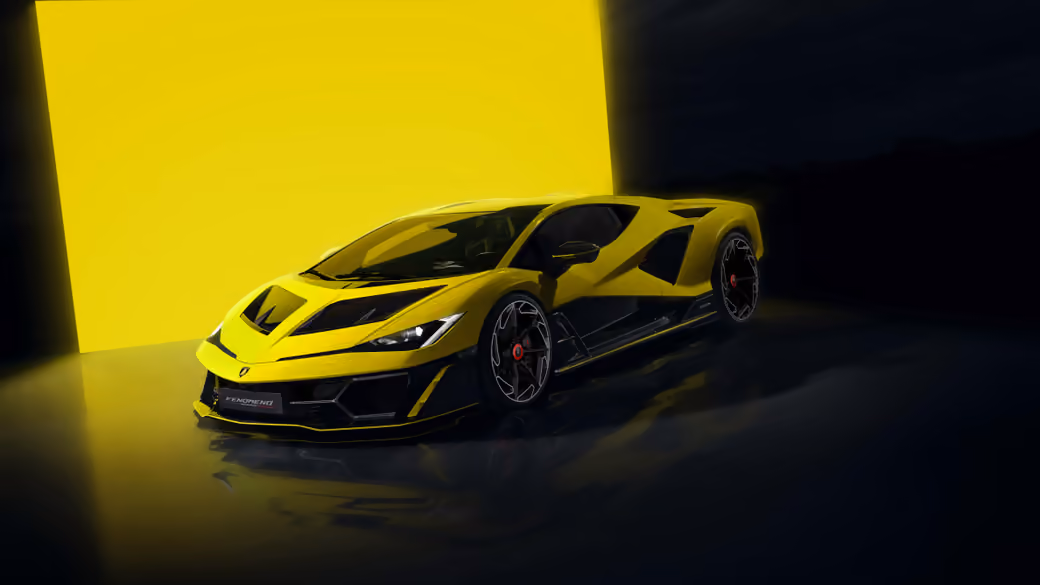 Lamborghini Fenomeno Yellow - Wallpapers for Samsung/Xiaomi in 2000x2000 resolution