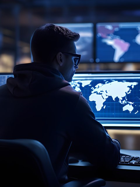 Analyst at the workplace - Wallpapers for HTC/BlackBerry in 480x640 resolution