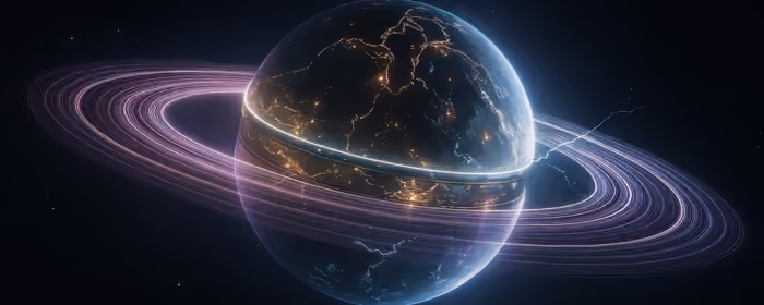 UltraWide 21:9 обои космос (2560x1080): планета, орбита, кольцо, внеземной