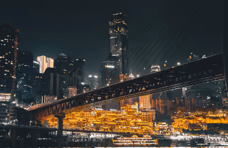 Cities wallpapers: China, Chongqing, bridge, skyline