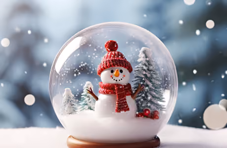 Snowman Wallpapers for Apple MacBook 14.2″ (3024x1964): snowman, snow globe, Christmas, winter
