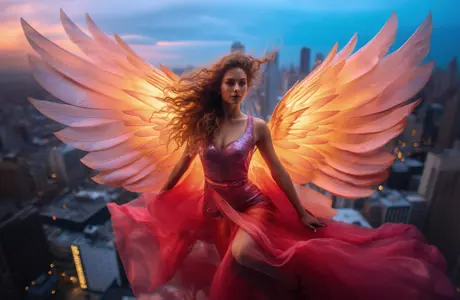 XVGA wallpapers (1024x768): girl, angel, dress, wings