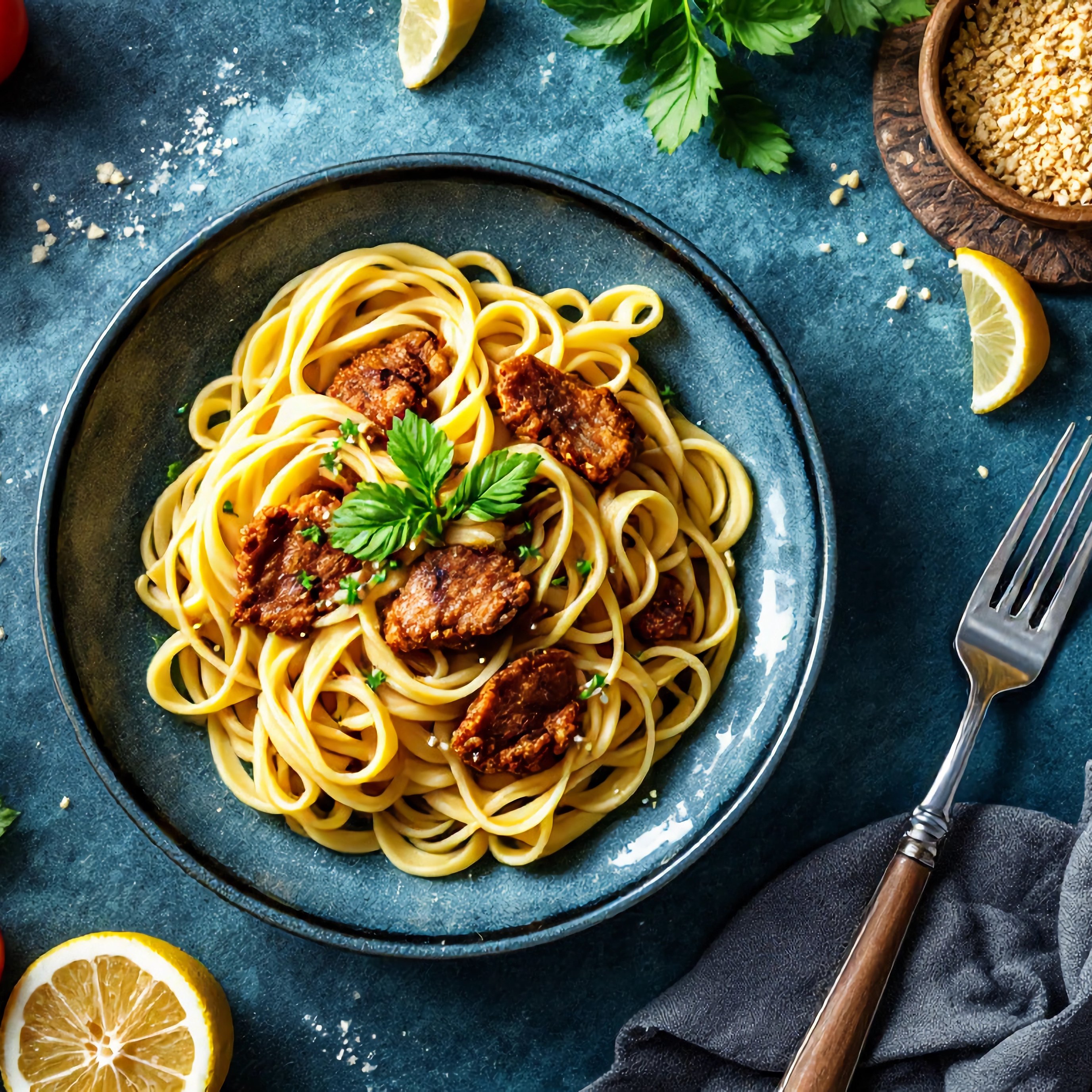 Spaghetti with meat and herbs - Wallpapers for iPad Pro 13″ in 2752x2752 resolution