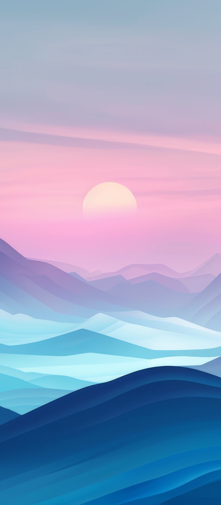 Sunset over layered mountain ridges - Wallpapers for Xiaomi Redmi 14C, POCO C71/C75/M7, Infinix Note 8 in 720x1640 resolution