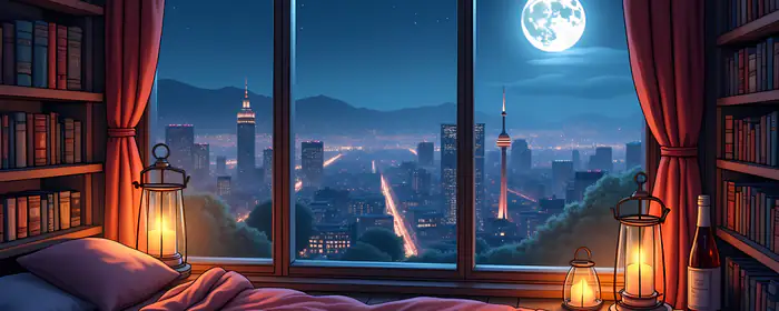 UltraWide 32:9 book wallpapers (3840x1080): bedroom, shelf, cozy, room