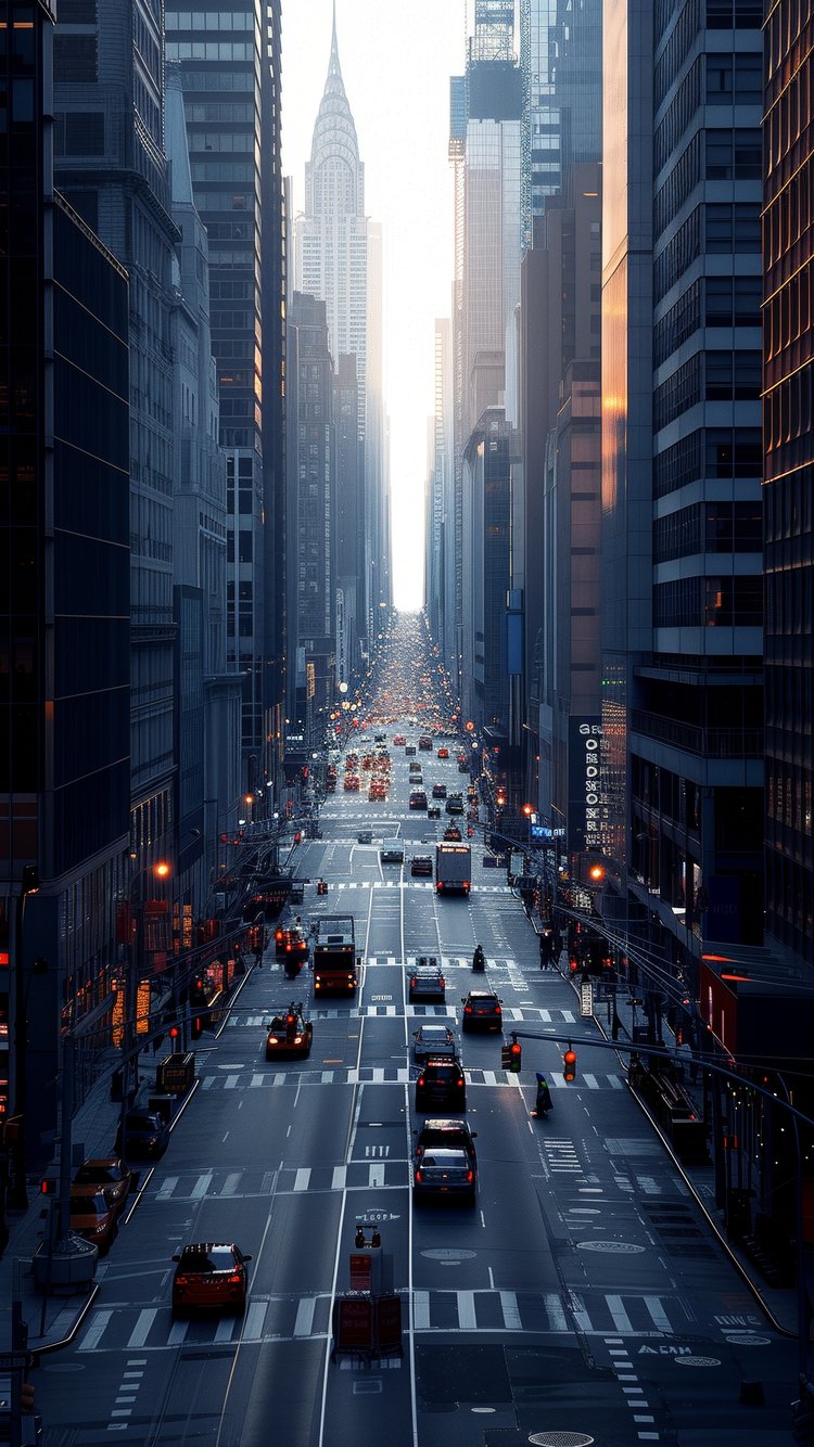 New Yorks Grey Street - Wallpapers for iPhone 6/6S/7/8/SE2/SE3 in 750x1334 resolution