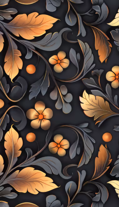 Vintage Wallpapers for Samsung Galaxy A03s, Xiaomi Redmi 7A, POCO C3 (720x1440): pattern, baroque, gold, vintage