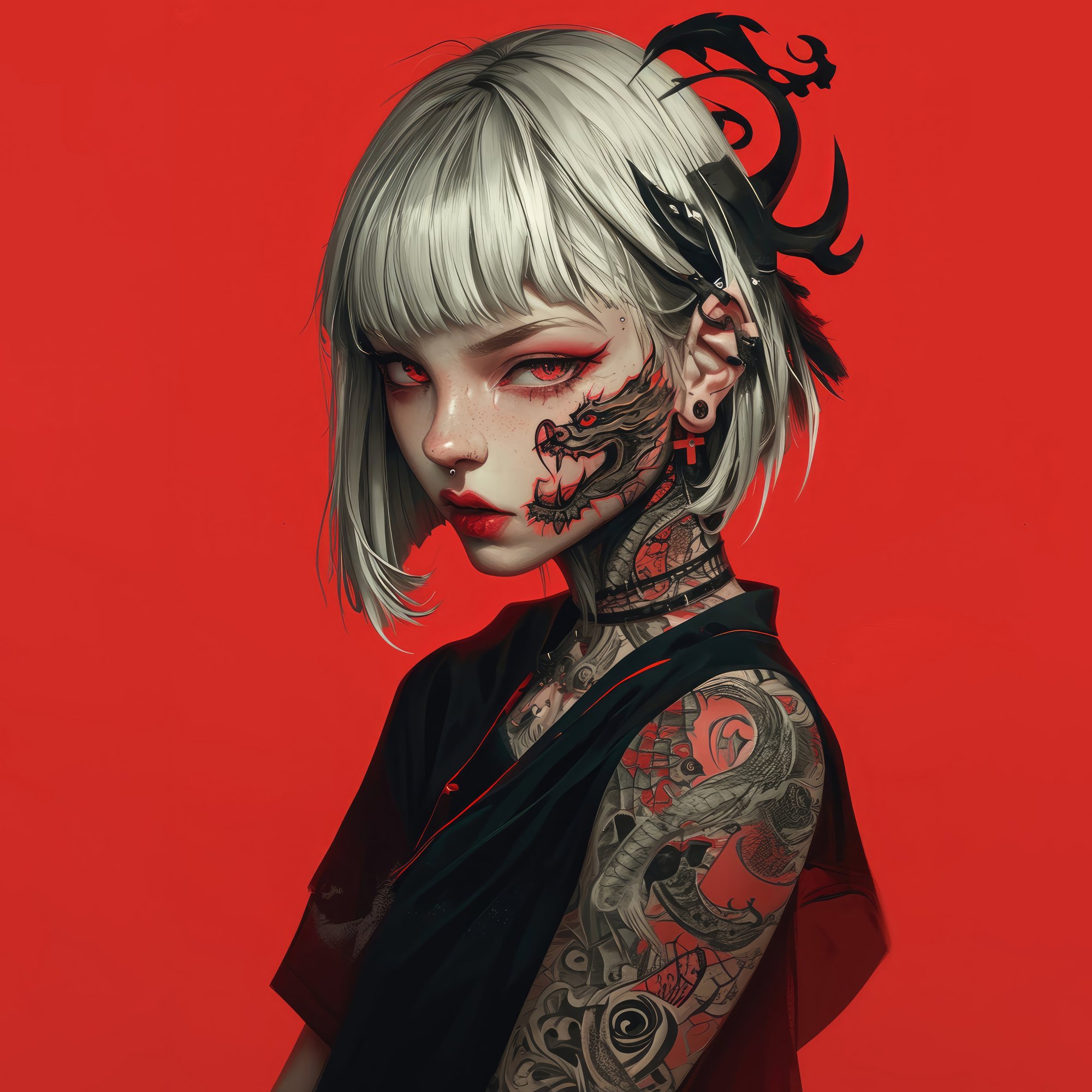 Girl with the dragon tattoo - Wallpapers for Samsung/Xiaomi in 2000x2000 resolution